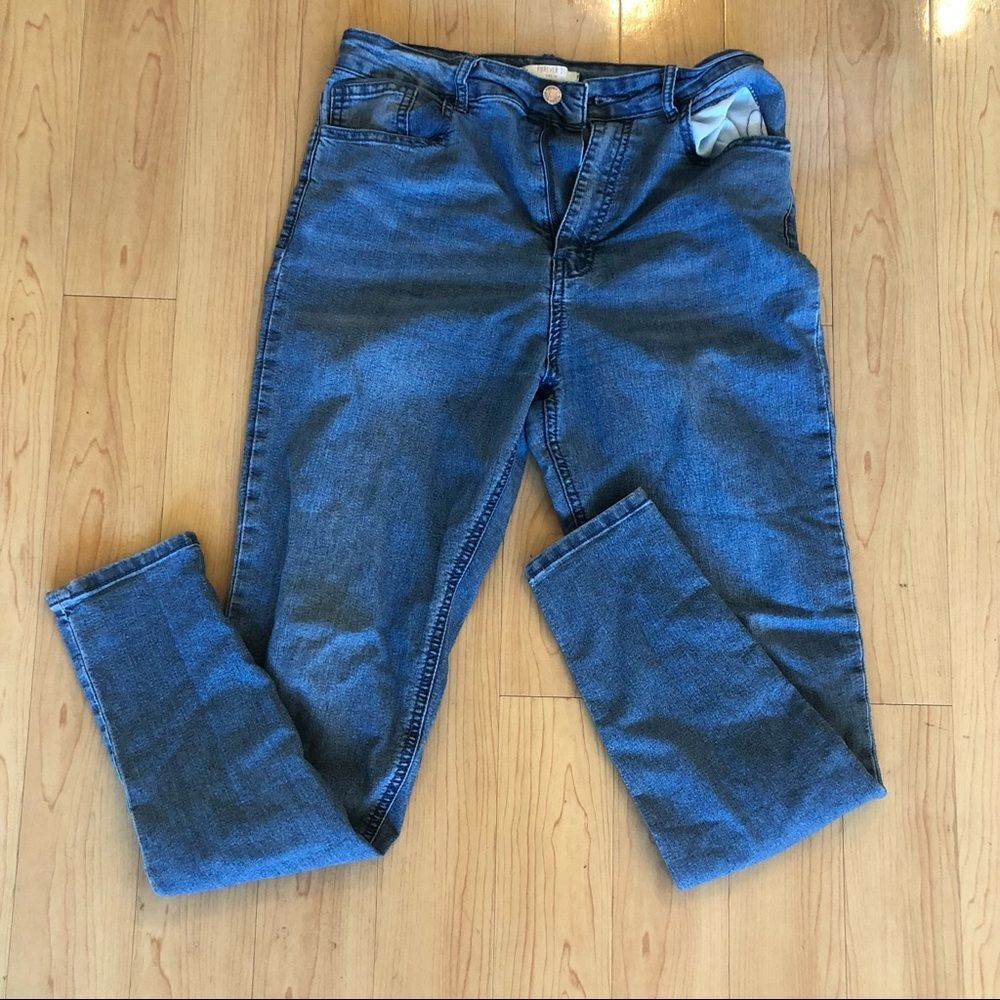 Forever 21 medium wash skinny jeans